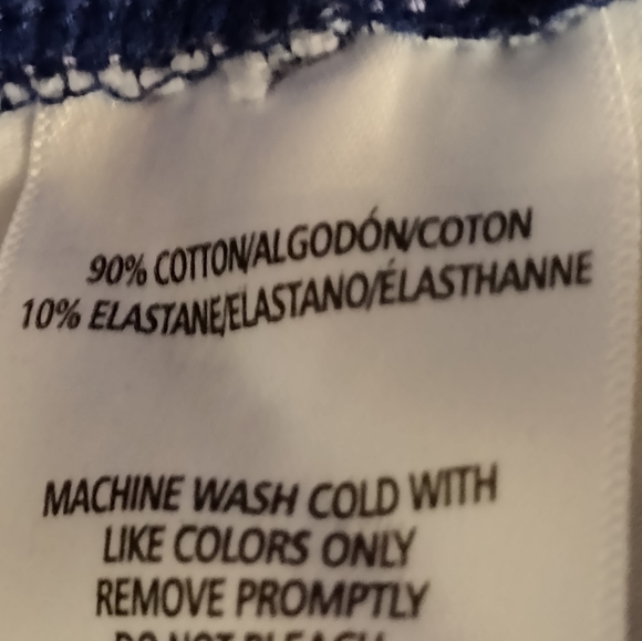 #0361 XL (Tag 1X runs small) NWT TOMMY HILFIGER Blue/Wht Tie Dye Jersey Leggings - Picture 13 of 16